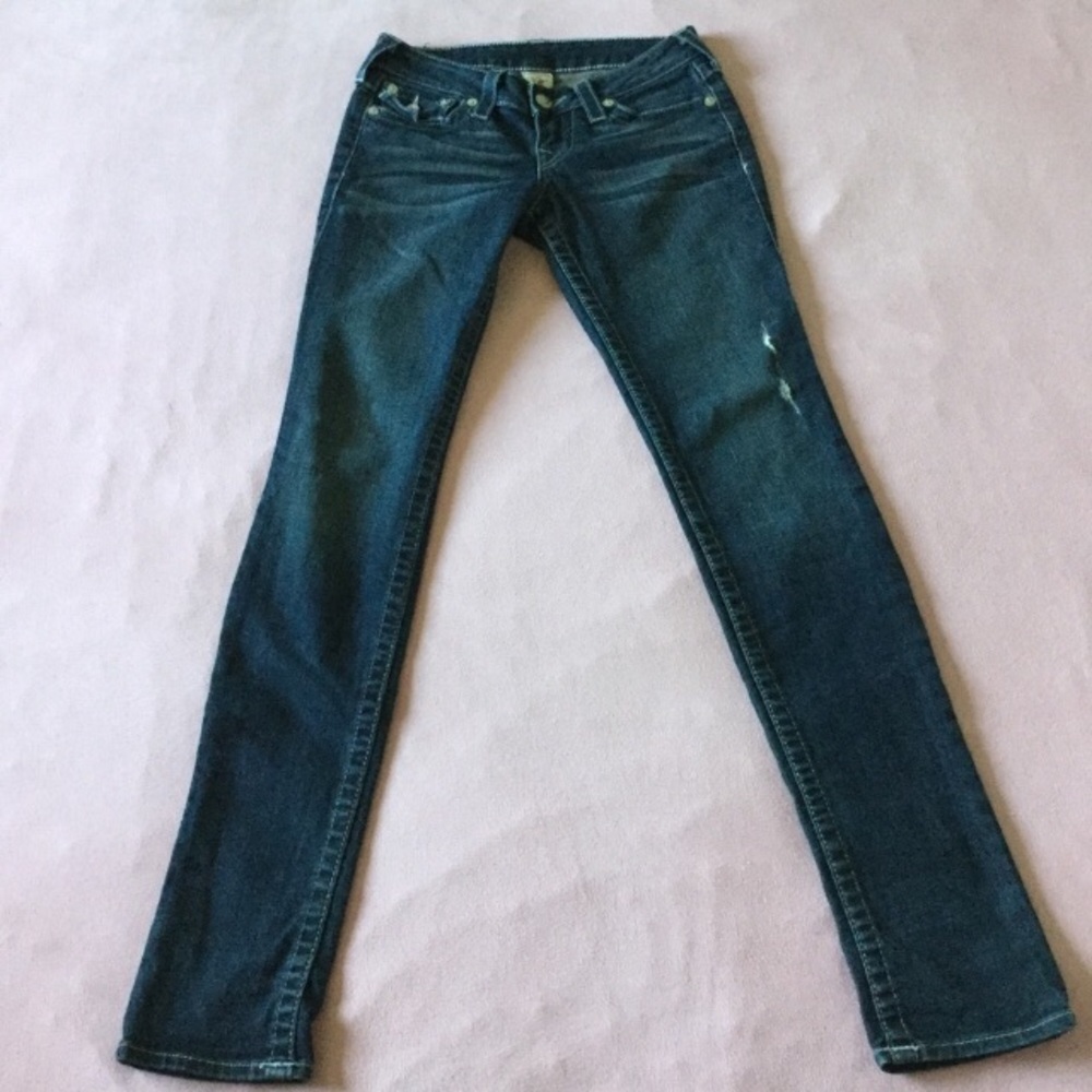 True religion low rise skinny jeans EUC